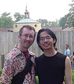 Thom and Jeff at Busch Gardens, August 2003